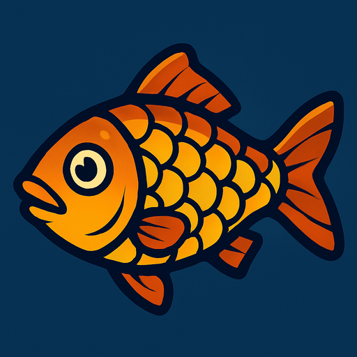 fish.
In-Game asset.  2d.  High contrast.  No shadows