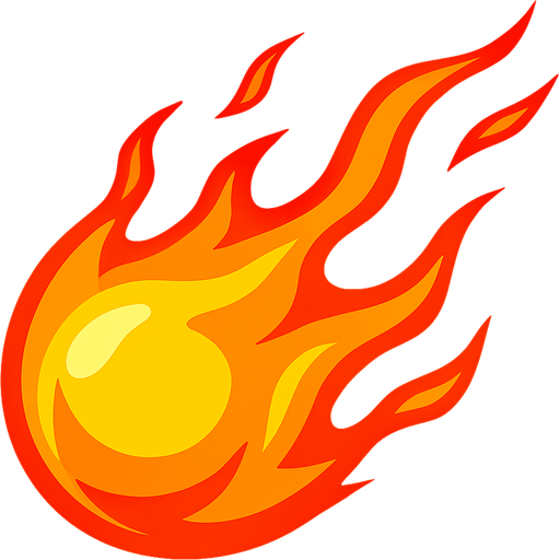 fire ball.
In-Game asset.  2d.  High contrast.  No shadows