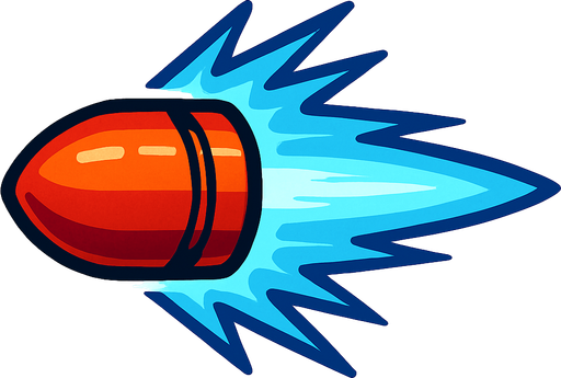 ışın mermisi.
In-Game asset.  2d.  High contrast.  No shadows