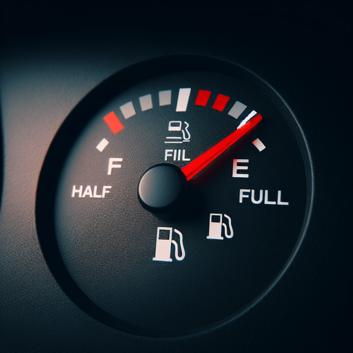 Red fuelindicator gauge