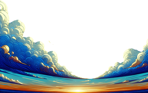 blue electricity in the sky cartoon, 2d