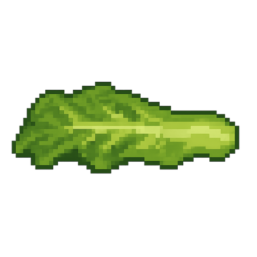 lettuce pixel art
. No background. Transparent background. Blank background. No shadows. 2d. In-Game asset. flat