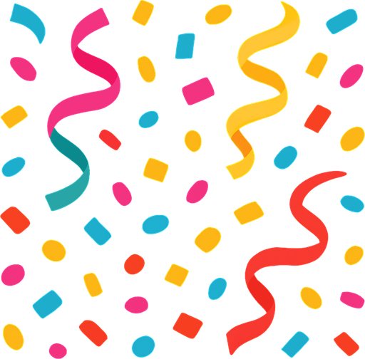 confetti.
In-Game asset.  2d.  High contrast.  No shadows