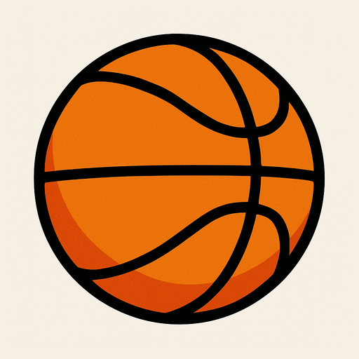 basketball ball.
In-Game asset.  2d.  High contrast.  No shadows