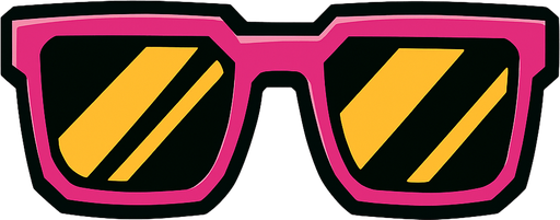 Cool sunglasses.
In-Game asset.  2d.  High contrast.  No shadows. Facing camera