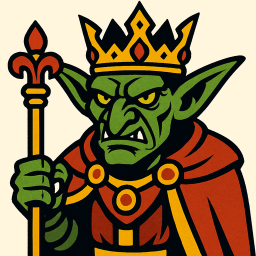 goblin emperor.
In-Game asset.  2d.  High contrast.  No shadows