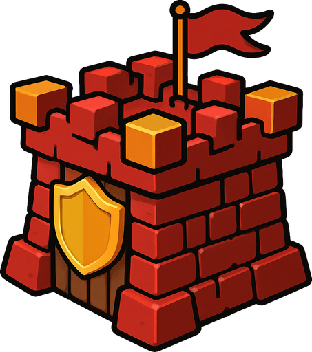 clash of clans klan kalesi.
In-Game asset.  2d.  High contrast.  No shadows