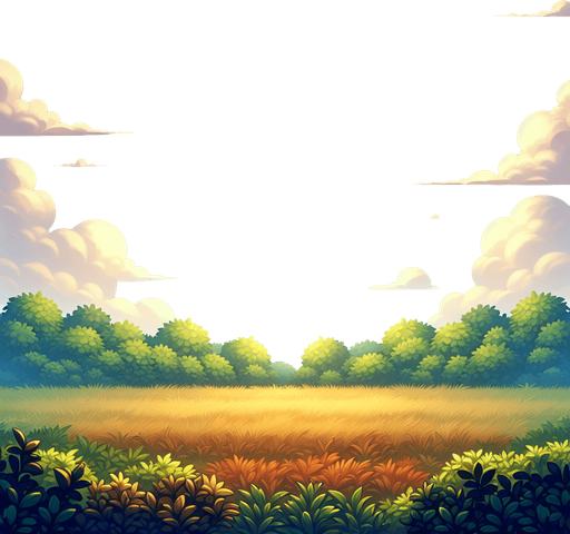 задний фон. небо голубое внизу картинки кусты.
Single Game Texture. In-Game asset. 2d. Blank background. High contrast. No shadows.