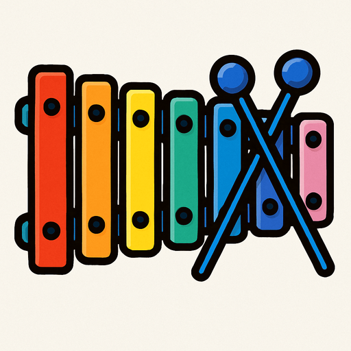 xylophone.
In-Game asset.  2d.  High contrast.  No shadows