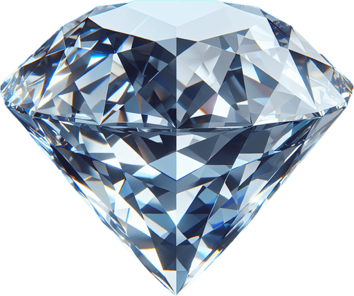 transparent 3d diamond.
In-Game asset. 3d. Blank background. High contrast. No shadows.