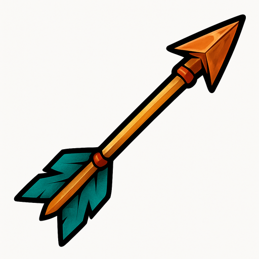 Arrow.
In-Game asset.  2d.  High contrast.  No shadows