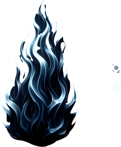 Eerie flame similar to a resident evil asset, realistic
Single Game Texture. In-Game asset. 2d. Blank background. High contrast. No shadows.