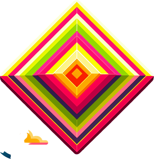 Simple flat icon, 200x200pixels, one bright color romb with border. No shadows, top down view, transparent background.
Single Game Texture. In-Game asset. 2d. Blank background. High contrast. No shadows.