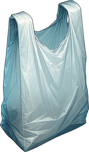 Plastic bag.
Single Game Texture.  In-Game asset.  2d.  Blank background.  High contrast.  No shadows