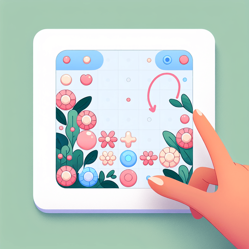 Background for hyper casual puzzle game. Pastel colors, flat shaded, vector art. Circular flowers.
Single Game Texture. In-Game asset. 2d. Blank background. High contrast. No shadows.