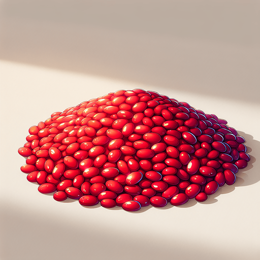 red bean, shiny anime, pile no cup

Single Game Texture. In-Game asset. 2d. Blank background. High contrast. No shadows.