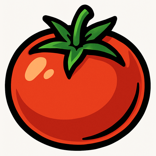 tomato.
In-Game asset.  2d.  High contrast.  No shadows