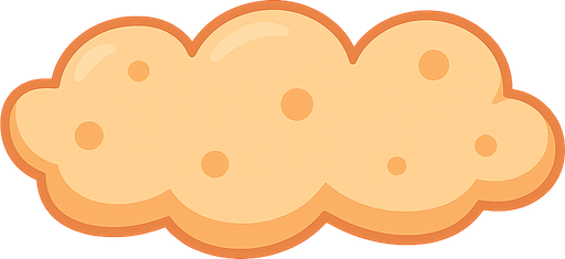 tatlı bulut. No background. Transparent background. Blank background. No shadows. 2d. In-Game asset. flat