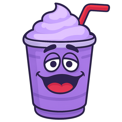 grimace shake
. No background. Transparent background. Blank background. No shadows. 2d. In-Game asset. flat