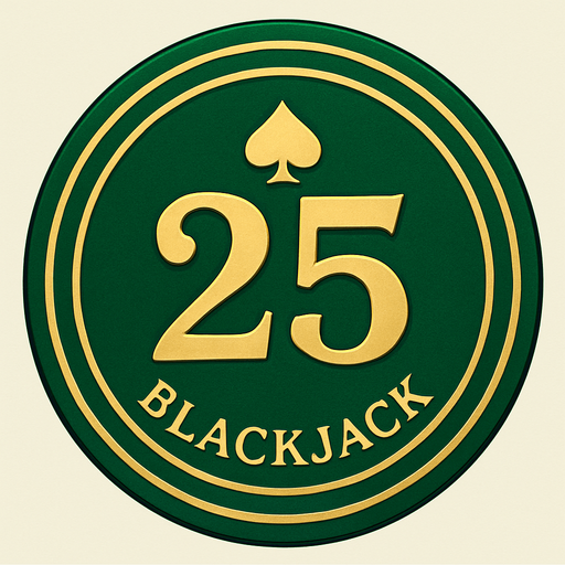 "Crea un asset para una ficha de casino de $25 para Blackjack.
Color Principal: Verde esmeralda brillante o un verde bosque profundo.
Borde/Detalles: Dos o tres franjas finas en un color que contraste, como blanco o dorado.
Valor: El número '25' grande y claro en el centro, en dorado o blanco, con una tipografía de casino.
Estilo: Lujoso, distintivo, coherente con 'La Tentación Dorada'.".
In-Game asset.  2d.  High contrast.  No shadows