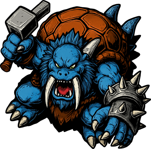 Zudomon, visto desde arriba, calidad y detalles altamente épicos, fidelidad al concepto original
In-Game asset.  2d.  High contrast.  No shadows