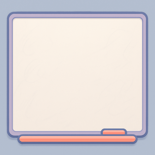 An office whiteboard, nothing on it but with it has some marks from previous drawings. Should work as a background for a modal dialog. Cute soft graphics. soft ambient light. semi-matte to satin surfaces. naturalistic with slight saturation boost colors. Tone is premium, friendly, clean with lifestyle or service-oriented appeal.
In-Game asset.  2d.  High contrast.  No shadows..
In-Game asset.  2d.  High contrast.  No shadows
