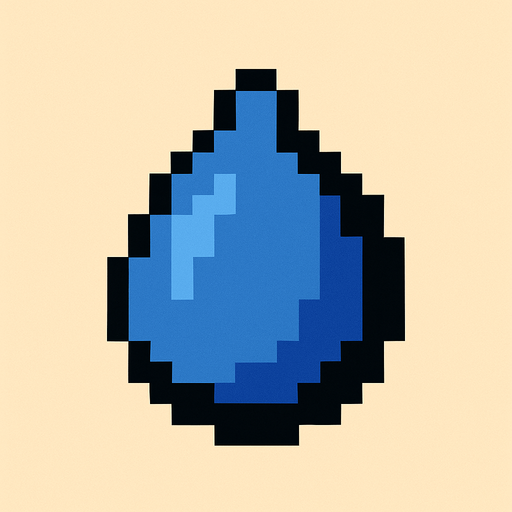 8 bit blueberry seed.
In-Game asset.  2d.  High contrast.  No shadows