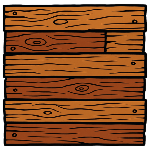 Ahşap duvr.
In-Game asset.  2d.  High contrast.  No shadows