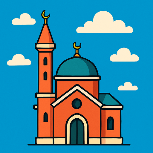 Cami ve masmavi gokyuzu.
In-Game asset.  2d.  High contrast.  No shadows