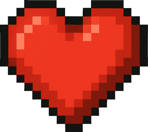 pixel art hearth icon.
In-Game asset.  2d.  High contrast.  No shadows
