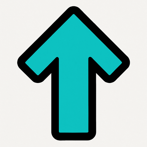 FNF arrow up.
In-Game asset.  High contrast.  No shadows