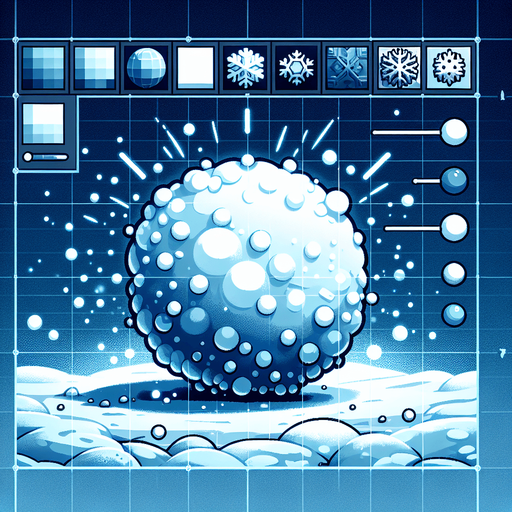 Snow ball. Single Game Texture. In-Game asset.Blank background. High contrast. No shadows. Single Game Texture. In-Game asset. 2d. Blank background. High contrast. No shadows.