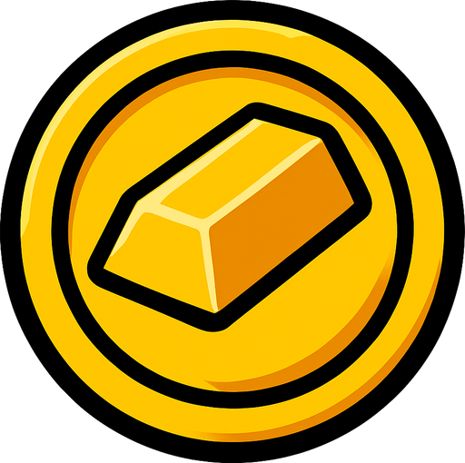 gold.
In-Game asset.  2d.  High contrast.  No shadows