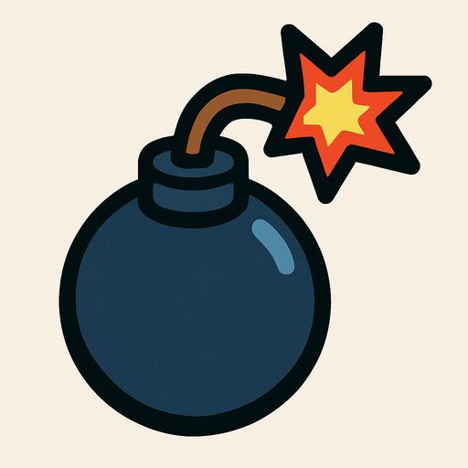 A bomb.
In-Game asset.  2d.  High contrast.  No shadows