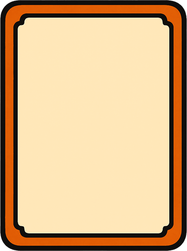 empty card.
In-Game asset.  2d.  High contrast.  No shadows