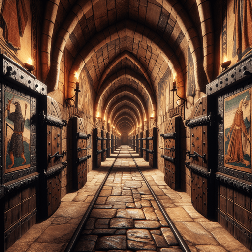 corridor in a medieval castle