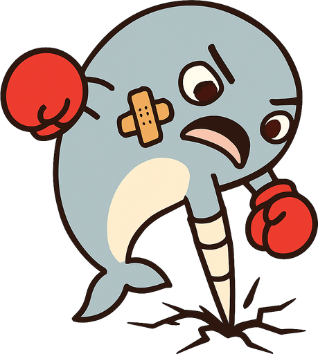 stabbing the floor with horn