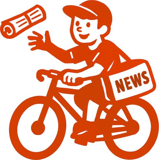 newspaper delivery.
In-Game asset.  2d.  High contrast.  No shadows