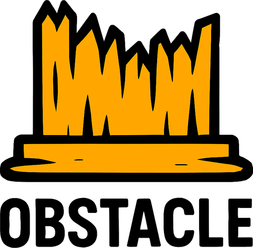 OBSTACLE.
In-Game asset.  2d.  High contrast.  No shadows