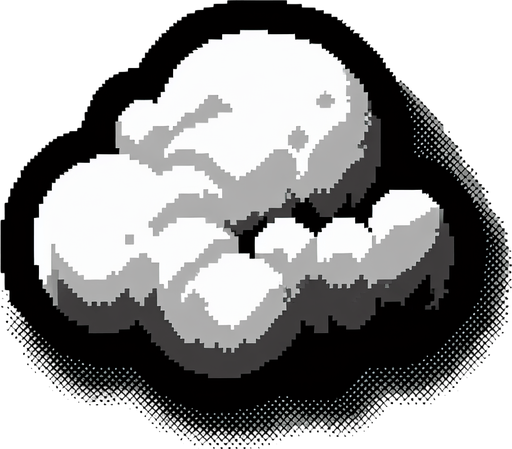 cloud.
Single Game Texture.  In-Game asset.  2d.  Blank background.  High contrast.  No shadows