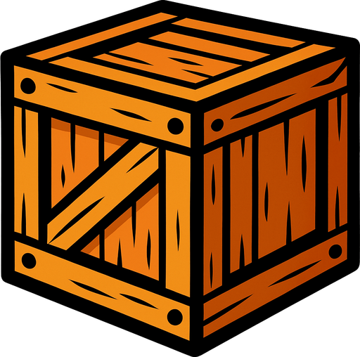 Make a box.
In-Game asset.  2d.  High contrast.  No shadows
