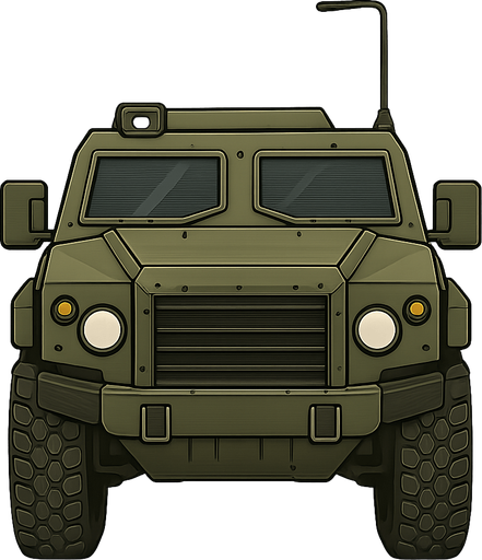 önden zırhlı araç . No background. Transparent background. Blank background. No shadows. 2d. In-Game asset. flat