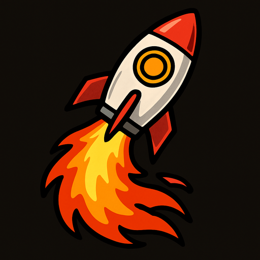rocket tail flame with fire.
In-Game asset.  2d.  High contrast.  No shadows