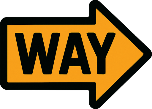 WAY.
In-Game asset.  2d.  High contrast.  No shadows