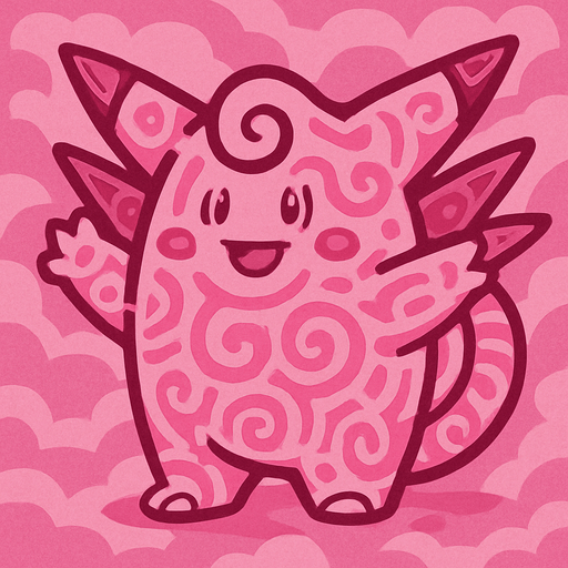 PATTERNED PINK
TOP POKEMON,.
In-Game asset.  2d.  High contrast.  No shadows