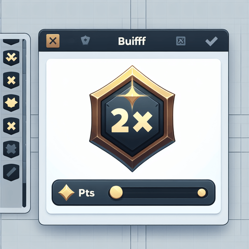2x points buff.
Single Game Texture. In-Game asset. 2d. Blank background. High contrast. No shadows.
