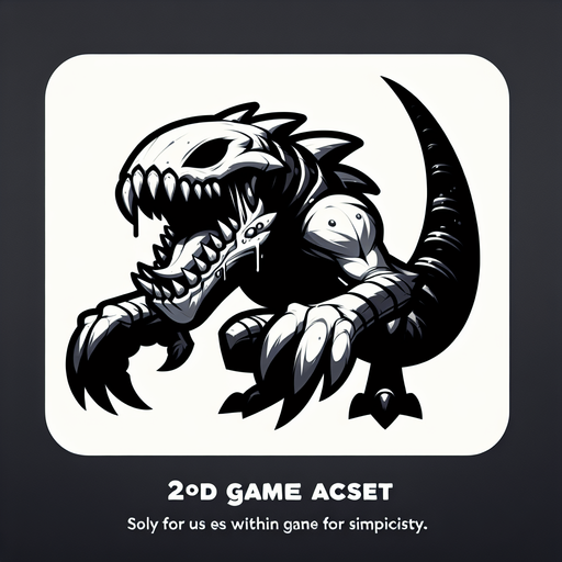 carnivore.
Single Game Texture. In-Game asset. 2d. Blank background. High contrast. No shadows.