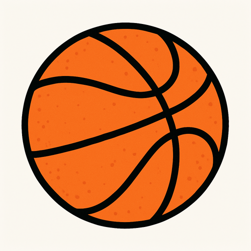 Basketbol topu.
In-Game asset.  2d.  High contrast.  No shadows