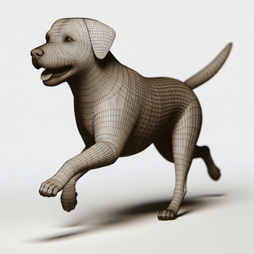 Dog which goes to the left.
2D, Without background