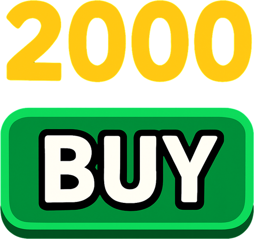 2000 sayısı ve Buy butonu.
In-Game asset.  2d.  High contrast.  No shadows